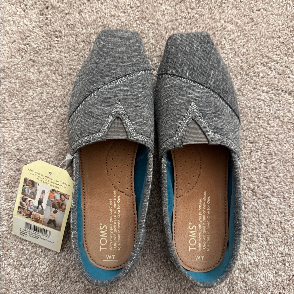 TOMS Dark Grey/Charcol Slip-On Shoes